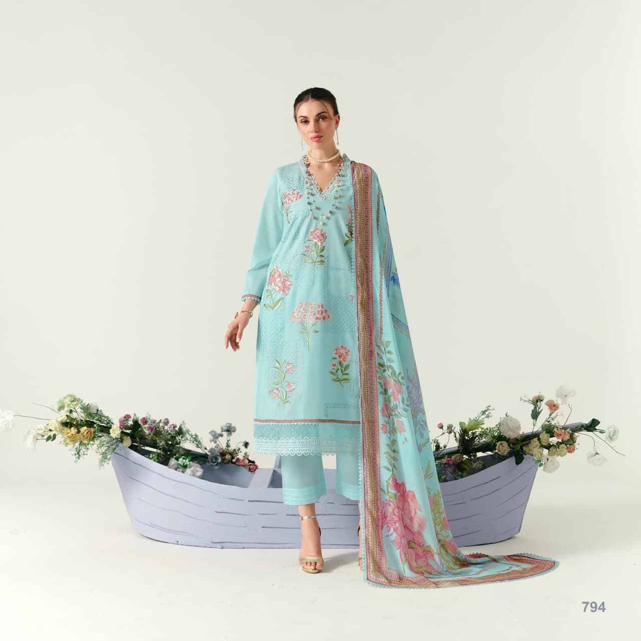 Orchid By Kimora Fashion 791 To 794 Series Designer Festive Suits Collection Beautiful Stylish Fancy Colorful Party Wear & Occasional Wear Pure Cotton Dresses At Wholesale Price